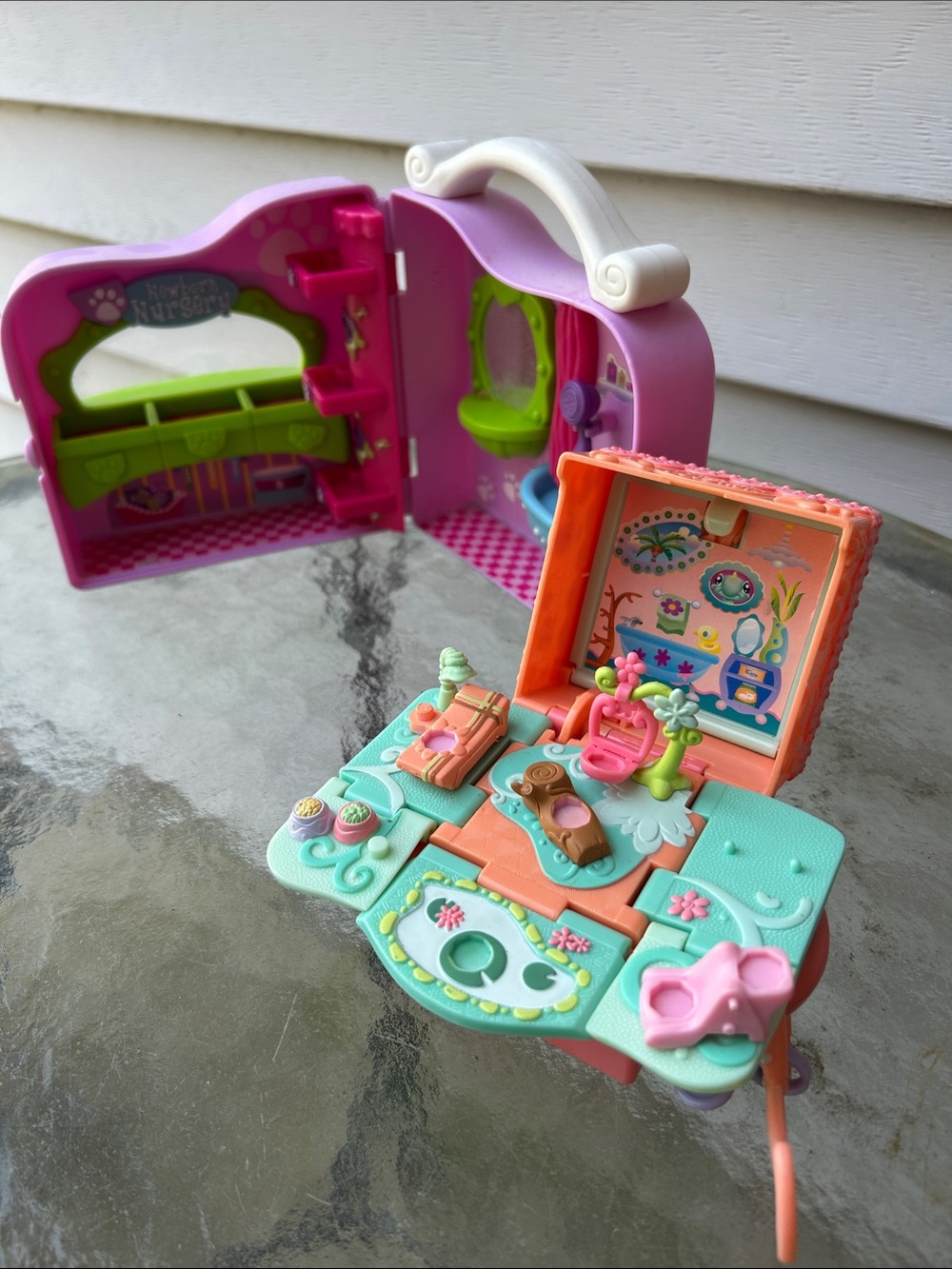 Littlest Pet Shop Pink, Purple & Lime Nursery Carry Case Playset - Picture 2 of 6